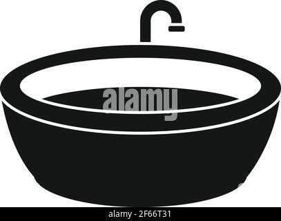 Round jacuzzi icon, simple style Stock Vector