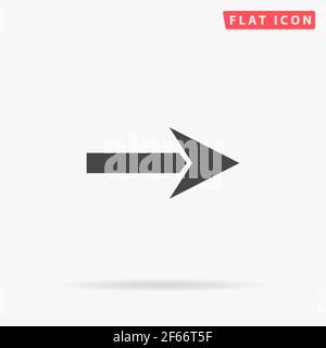 Right Arrow flat vector icon. Hand drawn style design illustrations. Stock Vector