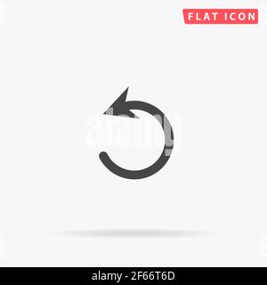 Back Arrow flat vector icon. Hand drawn style design illustrations. Stock Vector
