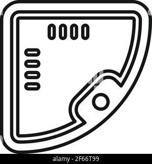Corner jacuzzi icon, outline style Stock Vector