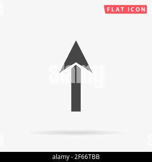 Up Arrow flat vector icon. Hand drawn style design illustrations. Stock Vector