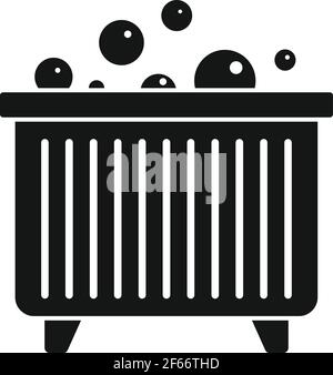 Bubble jacuzzi icon, simple style Stock Vector
