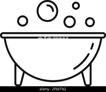 Jacuzzi icon, outline style Stock Vector