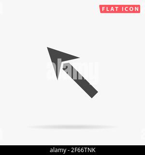 Up Left Arrow flat vector icon. Hand drawn style design illustrations. Stock Vector