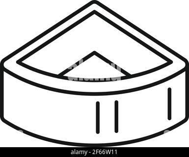 Sanitary jacuzzi icon, outline style Stock Vector