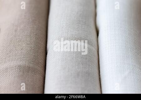 Soft linen fabric for sewing clothes Stock Photo - Alamy
