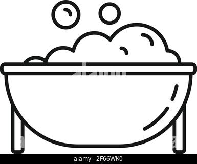 Healthy jacuzzi icon, outline style Stock Vector
