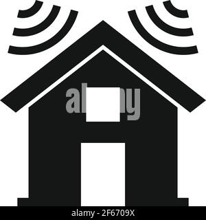 Soundproofing house roof icon, simple style Stock Vector
