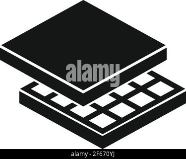 Soundproofing panel icon, simple style Stock Vector