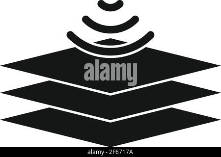 Audio absorption panel icon, simple style Stock Vector