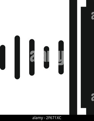 Soundproofing studio icon, simple style Stock Vector