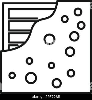 Soundproofing icon, outline style Stock Vector