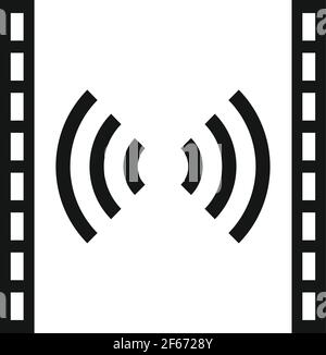Soundproofing barrier icon, simple style Stock Vector