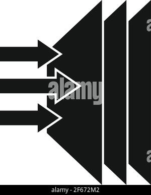 Soundproofing layer icon, simple style Stock Vector