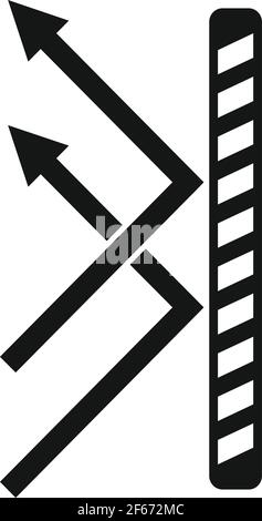 Acoustic sound reflect icon, simple style Stock Vector