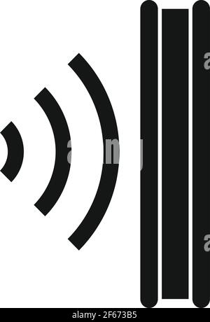 Sound absorbing icon, simple style Stock Vector