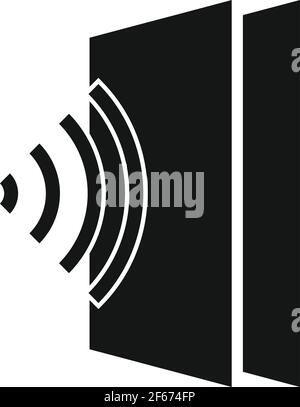 Sound absorbent icon, simple style Stock Vector