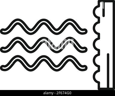 Sound wave studio icon, outline style Stock Vector