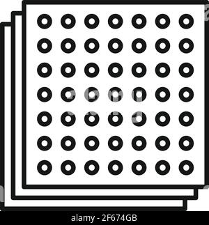Soundproof panel icon, outline style Stock Vector