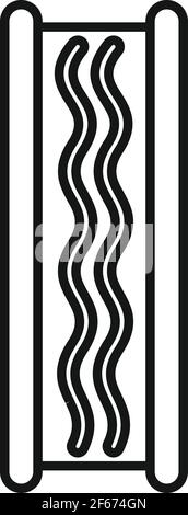 Soundproof wall icon, outline style Stock Vector