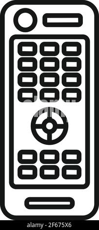 Remote control icon, outline style Stock Vector