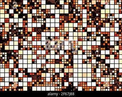 abstract arrangement from multicolored bright squares. Modern wallpaper background Stock Photo