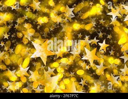 abstract dreamy backgrounds with glowing stars and lights Stock Photo