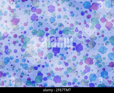 many abstract geometric figures background Stock Photo