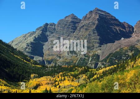 Maroon Bells - Colorado Stock Photo