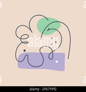 Cute abstract leaf picture background of vector illustration Stock Vector