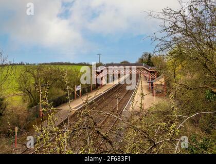 Wilmcote Railway Station near Stratford upon Avon, Warwickshire, England. Stock Photo