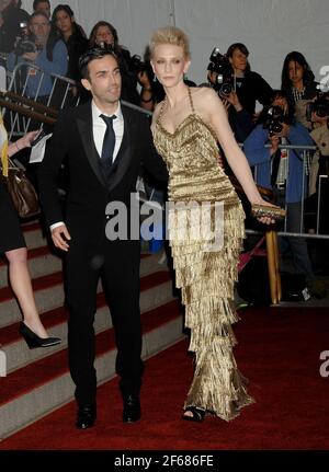 Fashion designer Nicolas Ghesquiere and  Cate Blanchett wearing Balenciaga attend the 2007 Costume Institute Gala entitled Poiret: King of Fashion honoring Paul Poiret Visionary Artist of the Early 20th Century, held at the Metropolitan Museum of Art, Monday, May 7, 2007 in New York.   Photo by Jennifer Graylock-Graylock.com Stock Photo