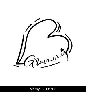 Mothers Day Grammy Crafts or Tshirt Design Vector Template Stock Vector