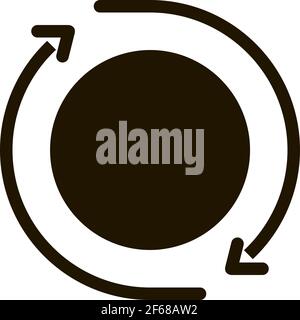 360 degree view icon Vector Glyph Illustration Stock Vector