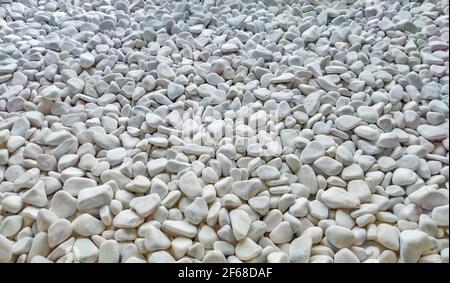 White stones on the ground Stock Photo