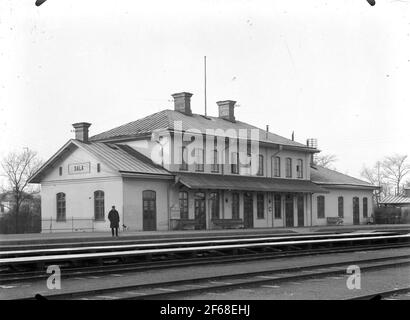 The station was built in 1873. The station building was remodeled in 1935. Then the man's room was added in the station house's southern end. Mechanical switchgear was built in 1926 and was expanded in 1947, then all semaphors were exchanged for main light signals. The buck saw 1925 two new tracks as well as a pull-out track Stock Photo