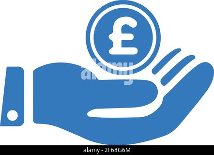 Hand Money, Pound sterling payment Icon - Perfect for use in designing and developing websites, printed files and presentations, Promotional Materials Stock Vector