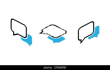 Speech Bubbles Icon set in isometric style. Chat symbols isolated on white background Vector EPS 10 Stock Vector