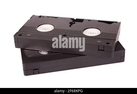 An old vhs tapes isolated on a white background Stock Photo - Alamy