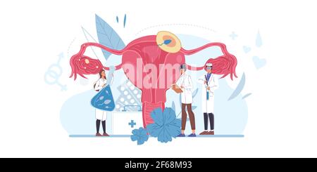 Flat cartoon doctor characters at work vector illustration concept Stock Vector