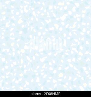 Vector seamless terrazzo pattern. Abstract background. Marble mosaic flooring with natural stones, granite, concrete, quartz. Blue background Stock Vector