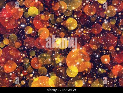 Abstract dreamy holiday backgrounds. Painted bubbles in a space Stock Photo