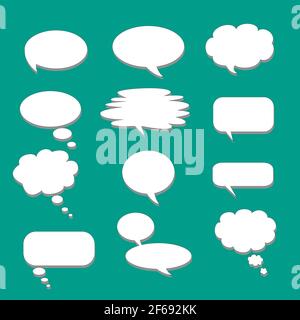Empty Speech bubble with shadow. For text communication. Vector. Stock Vector