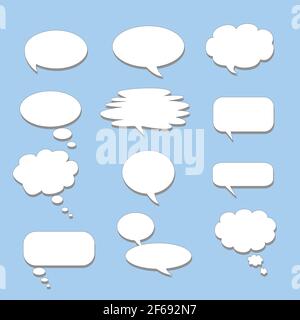 Empty Speech bubble with shadow. For text communication. Vector. Stock Vector