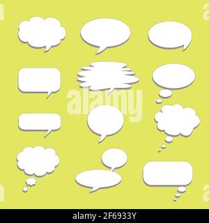Empty Speech bubble with shadow. For text communication. Vector. Stock Vector