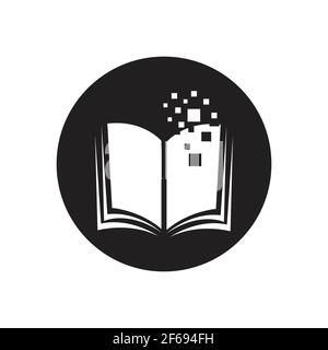 Digital book logo technology vector icon design Stock Vector