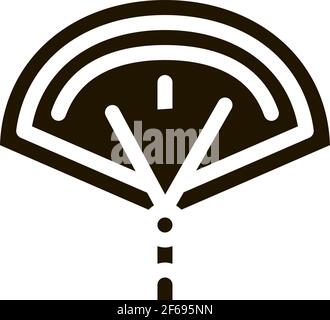 chinese open fan icon Vector Glyph Illustration Stock Vector