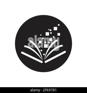 Digital book logo technology vector icon design Stock Vector