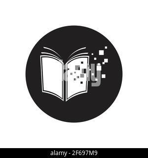 Digital book logo technology vector icon design Stock Vector