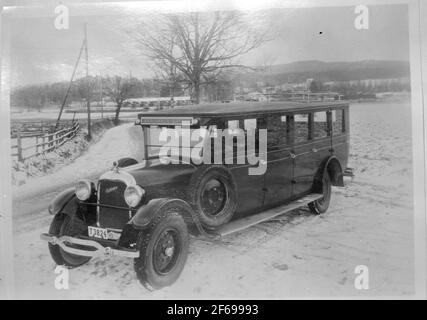 Bus T 3824, Make Studebaker, from 1924. The bus was purchased mentioned by the traffic practitioner A G Andersson with line Karlskoga - Örebro. In December 1928, Nora Bergslag's railway, NBJ bought in Andersson's company with buses and everything. Stock Photo